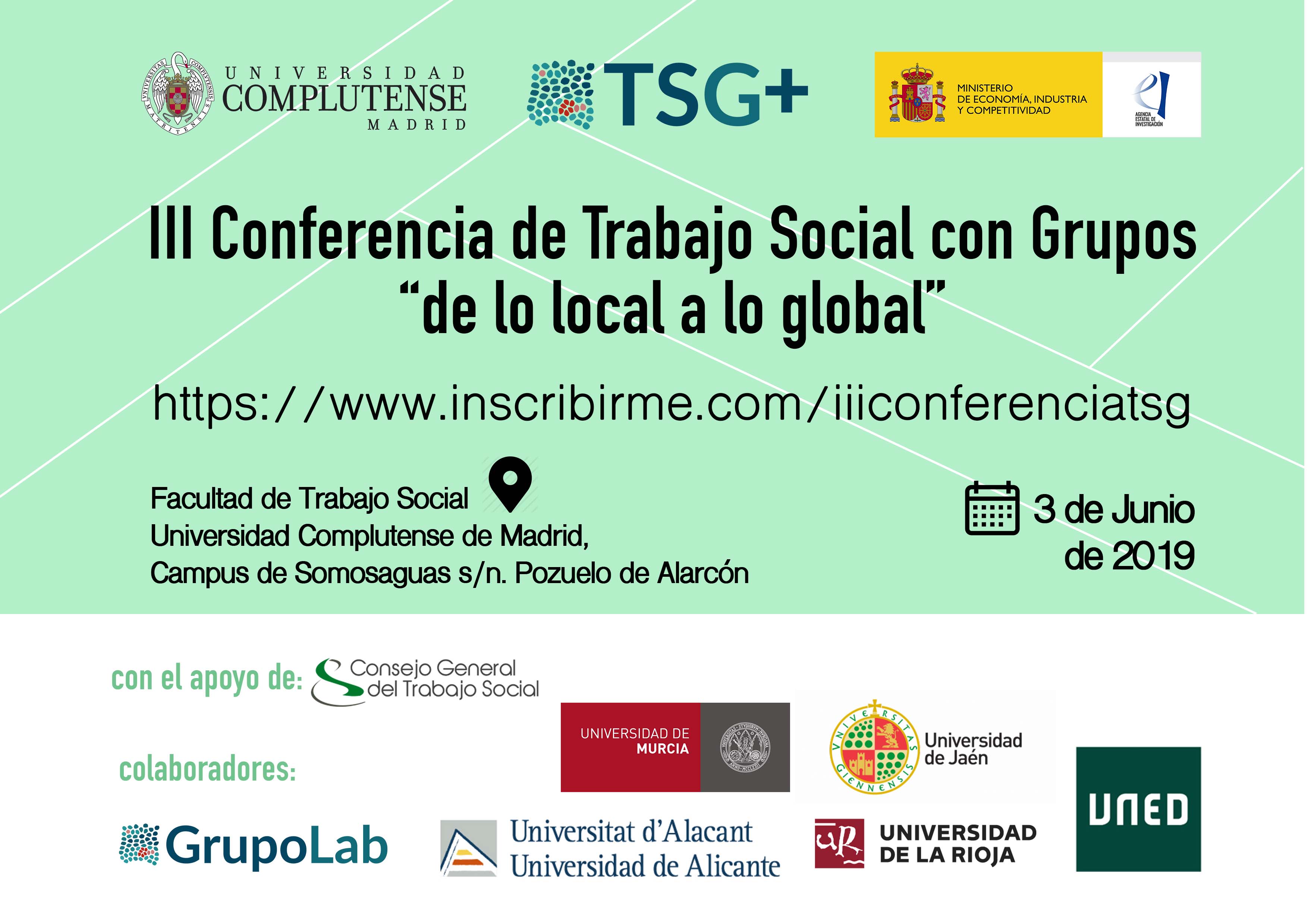 III Conferencia de Trabajo Social con Grupos en la ciudad de Madrid: de lo local a lo global